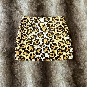 Coach 1941 skirt Le Fauve faux fur leopard mini EUC sz 2